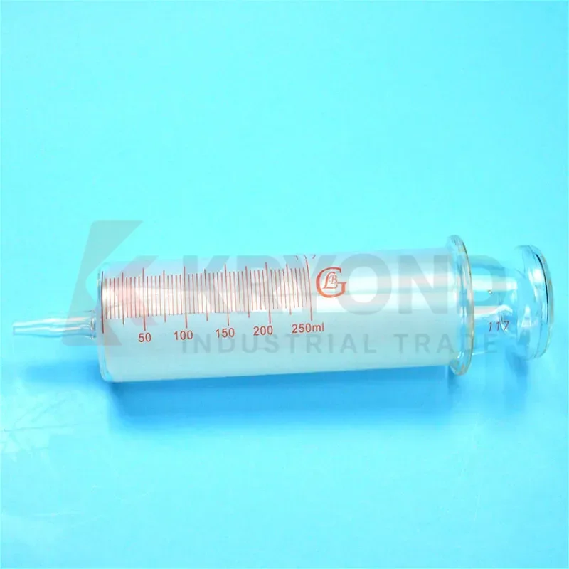 

Large Glass Syringe 250ml Reusable Injector with Ruhr Lock for Laboratory Sample Extraction Enema Device Sausage Filling 250cc