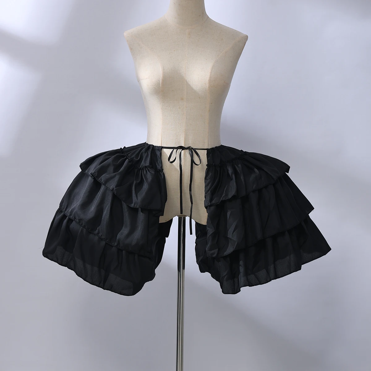 Baroque Pannier Petticoat Women Victorian Bustle Hoops Ruffled Cages Skirt Cosplay Lolita Underskirt Crinoline