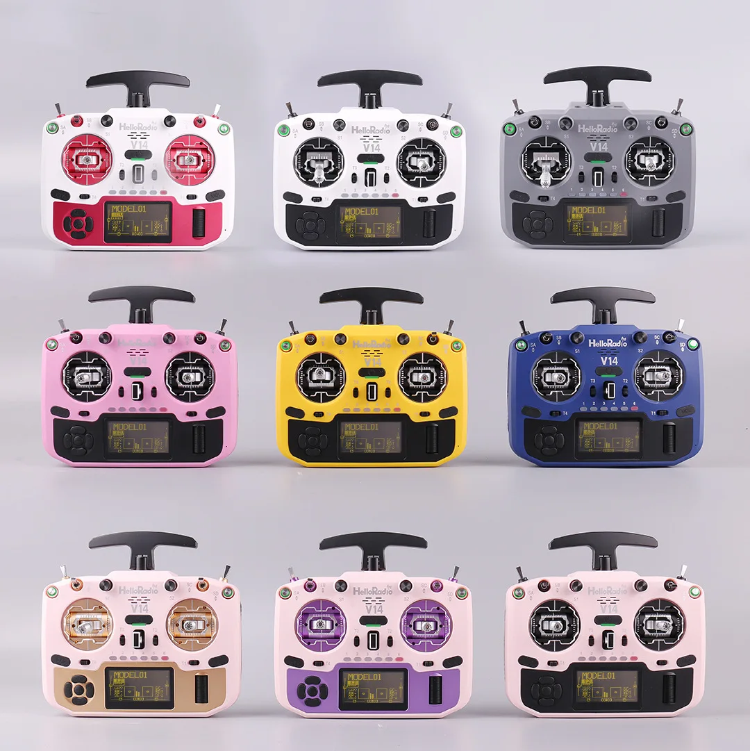 HelloRadio V14 R9 Open Source Remote Control FPV High Frequency Head EDGETX Firmware Model Aircraft All Metal Rocker