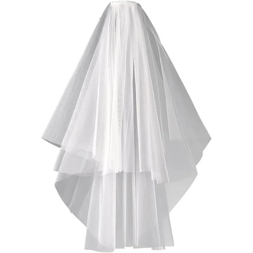 

Bridal Veil, 2 Tier Wedding Veil for Bride with Comb Women's Short Veils 2024