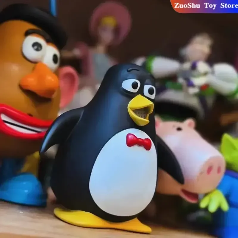 D-KOp hecho a mano Pixar Toy Story Wheezy adornos modelo Tide Play Toy Story pingüino adornos modelo periférico de dibujos animados