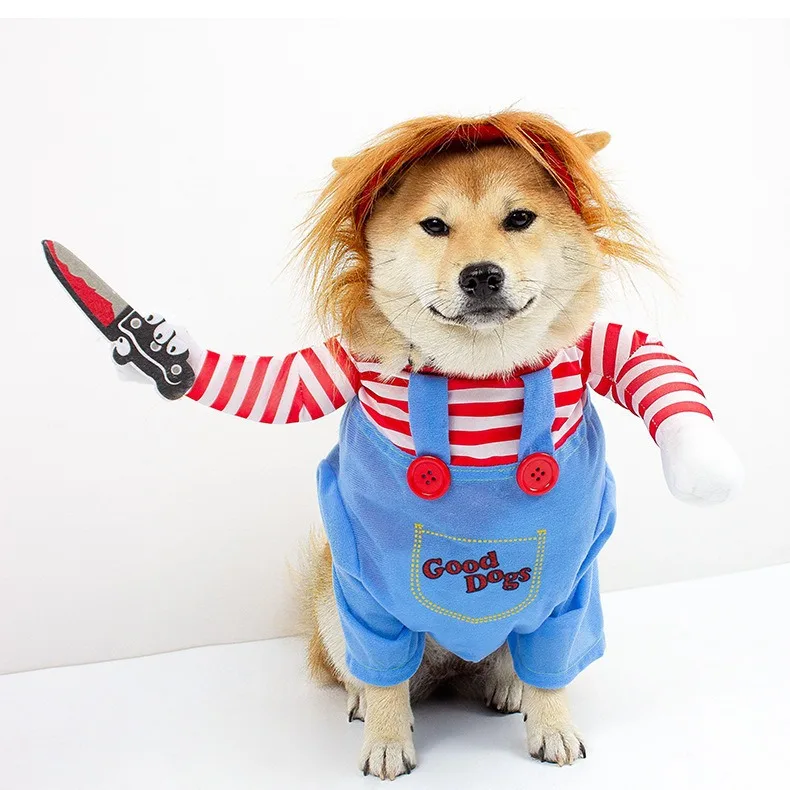 Funny Halloween Pet Dress Up Costume Corgi Shiba Inu Standing Dress Cute Cat Dog Clothes Creative Pet Personalized Clothing