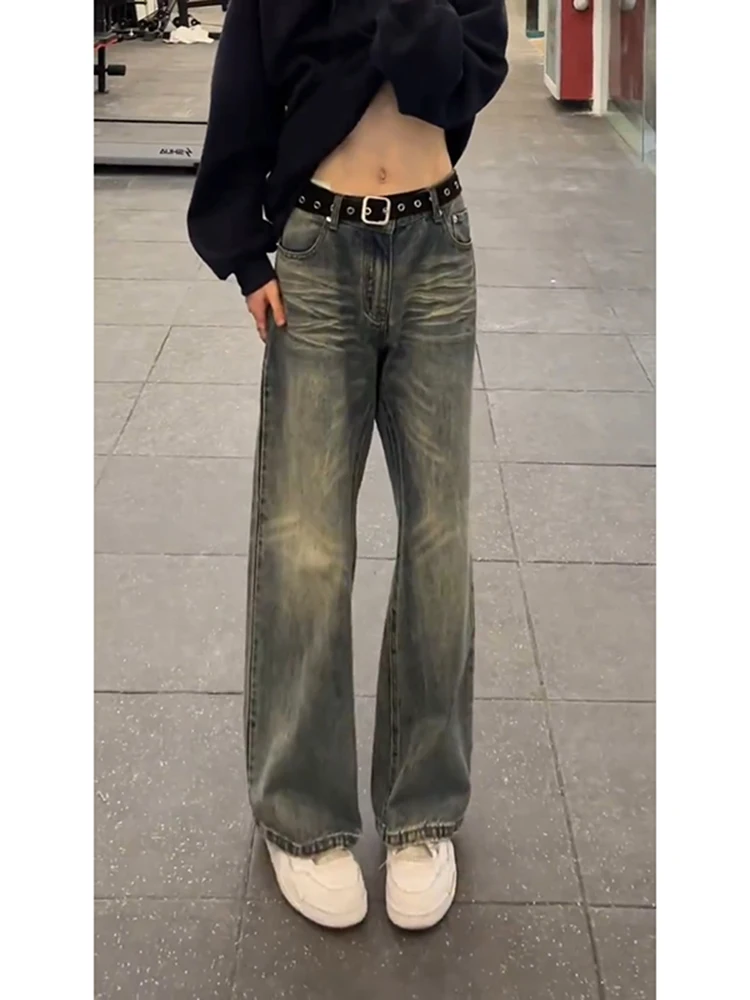 

Cleanfit American Retro Design Jeans Men's Autumn Micro Flared Blade Slimming Straight Leg Denim Pants Youth Trend