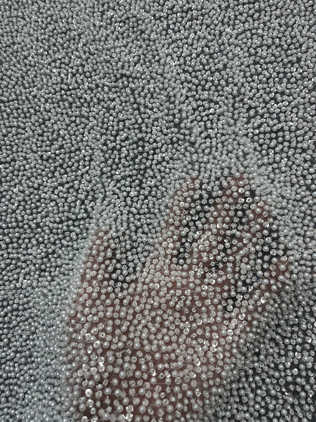 

2023 new heavy industry beads exquisite sequins white wedding dress lace, European and American fashion wedding dress/5yards/5kg