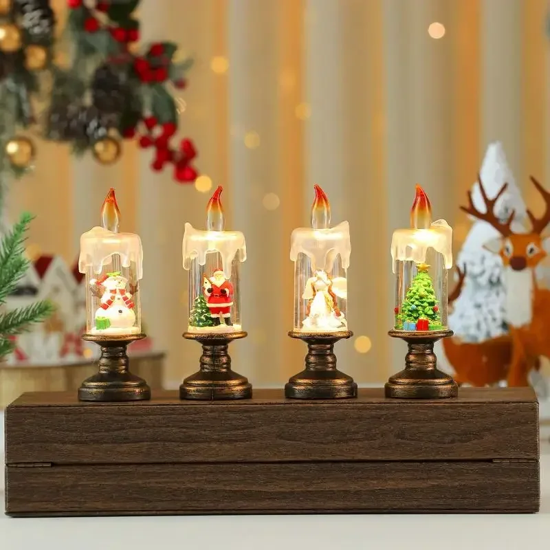 

Christmas Decoration Electronic Candles Night Lights Desktop Lighting Atmosphere Scene Arrangement Props Xmas Kids Gifts