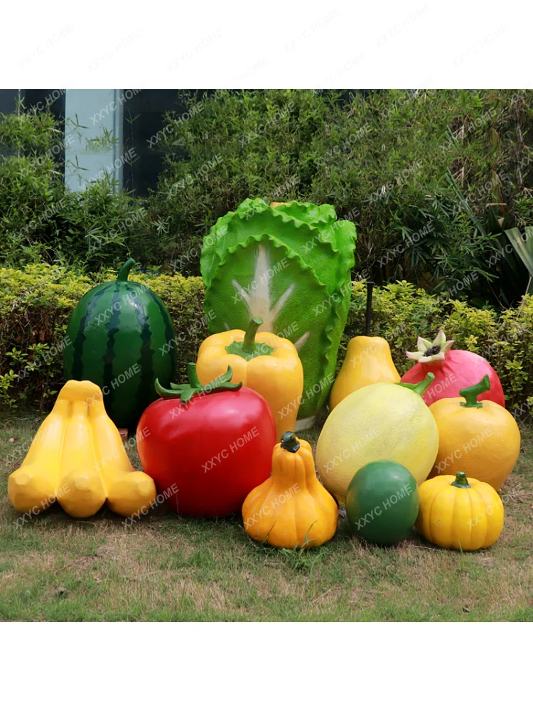 Emulational Fruit Vegetable Model Strawberry Watermelon Fruit Shop Door Decoration Outdoor Large Decorations