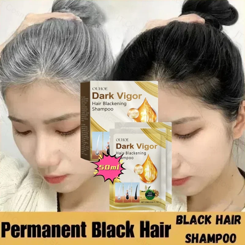 

Plant Bubble Hair Dye Shampoo No irritation Natural Hair Dye Gray White to Black Long Lasting Coloring Fashion Style Hair Care