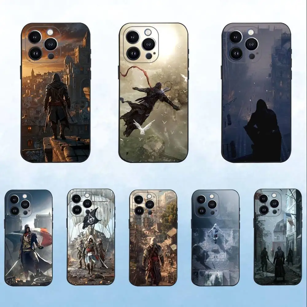 

A-Assassin's Game C-Creed Phone Case For iPhone 16,15,14,13,12,11 Plus,Pro Max,XS,X,XR,SE,Mini,8,7,Soft Silicone Black Cover
