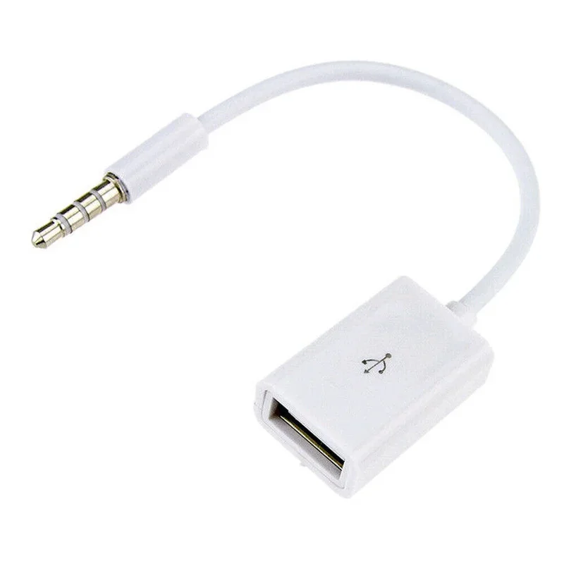 1PC Auto akcesoria do wnętrza samochodu 3.5mm męski AUX wtyk Audio złącze USB 2. W wieku 0 żeński konwerter Adapter MP3 kabel samochodowy uniwersalny