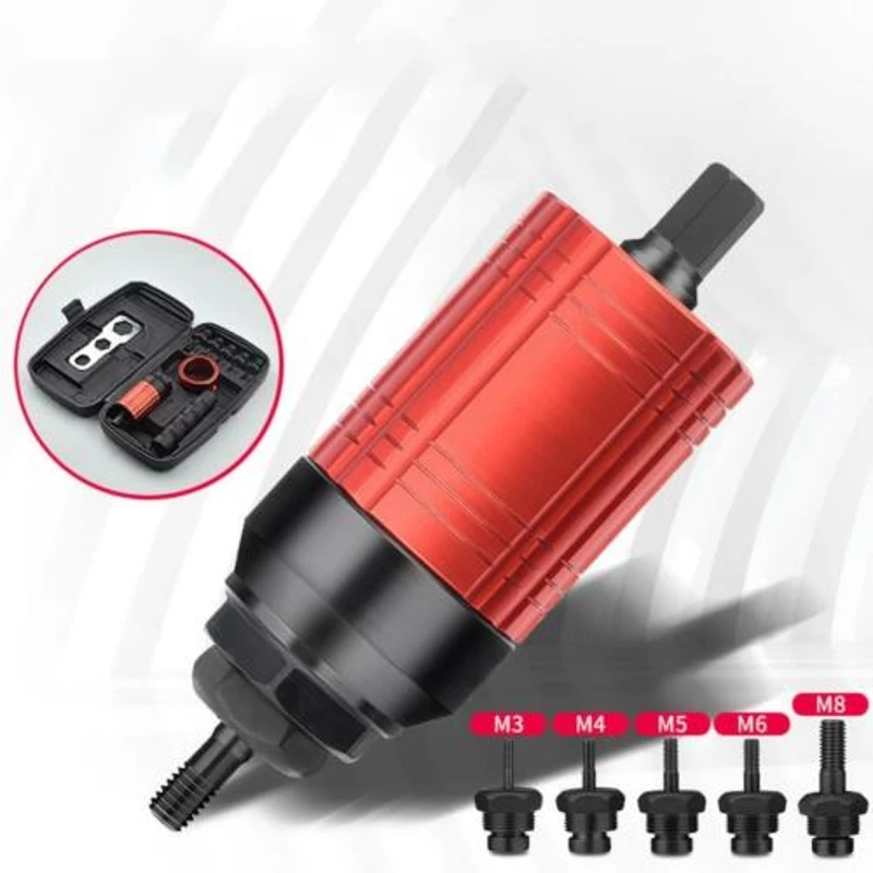 M3 M4 M5 M6 M8 Rivet Nut Gun Riveting Electric Drill Adapter Hand-inserted Rivet Tool Set Nut Tool Household Metal Easily Handle