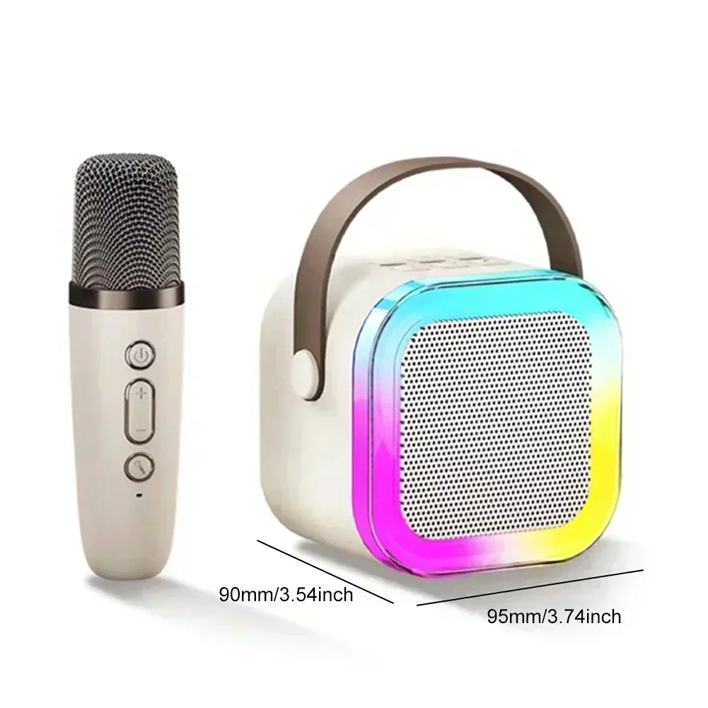 Draadloze Karaoke Speaker RGB Licht Bluetooth Microfoon K12 Thuis KTV Karaoke Machine Draagbare Mini Bluetooth Speaker Licht