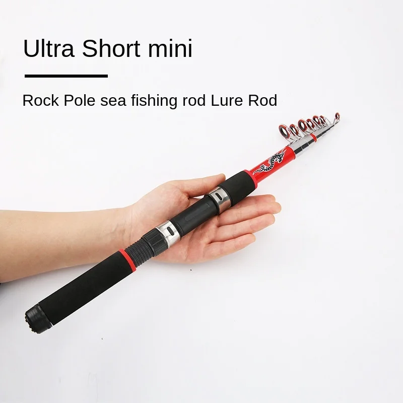 100% original Portable Rotary 1.8M-3.6M Carp Fishing Rod glass Fiber Telescopic Travel Sea Boat Rock Baitcasting Fishing pole