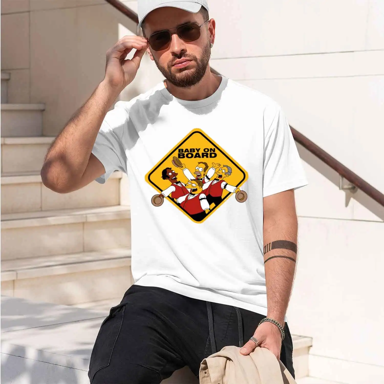 Waazzuupp Sticker 2026 New Model Men’s Short-sleeve crewneck T-Shirt Classic Casual Multiple Colors and Sizes for Daily Wear All