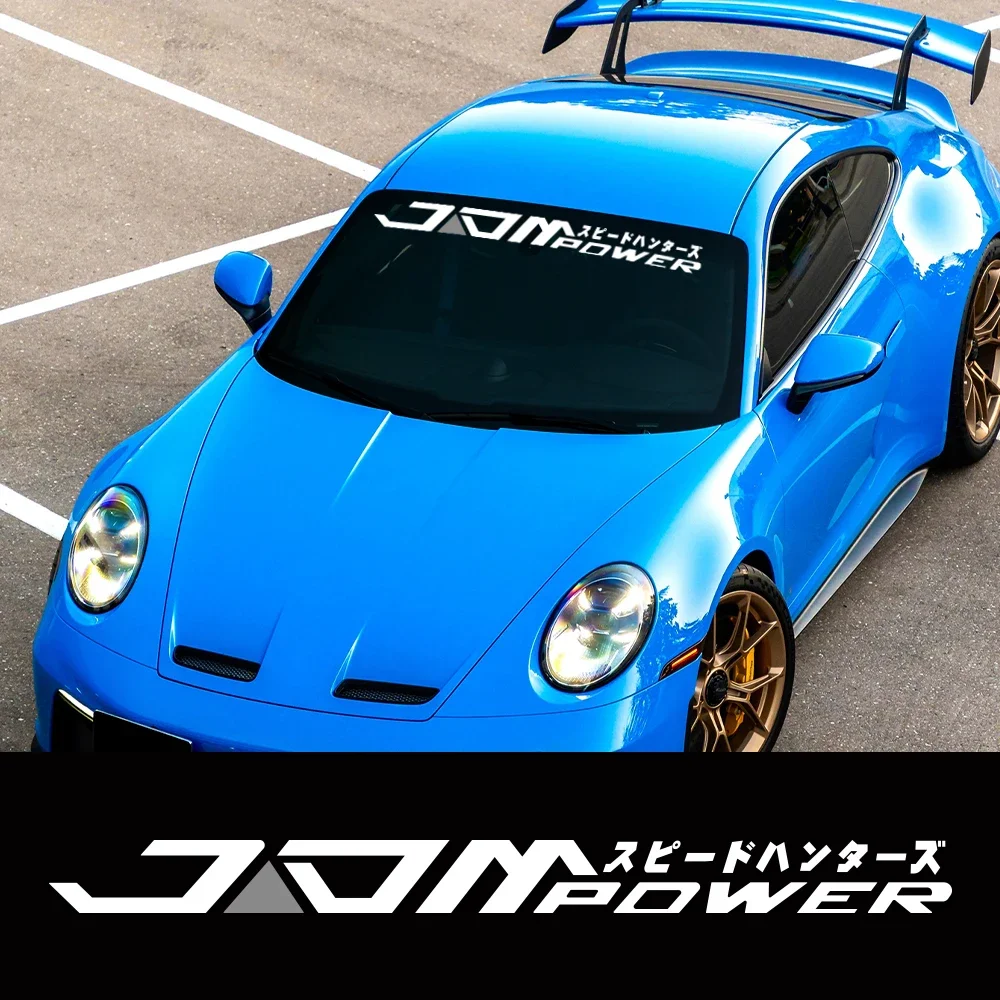1PC Racing Style Vinyl Decal For Car Windshield, Waterproof Non-Fading Self-Adhesive Car Sticker Auto Exterior Tuning Decor Acce 4