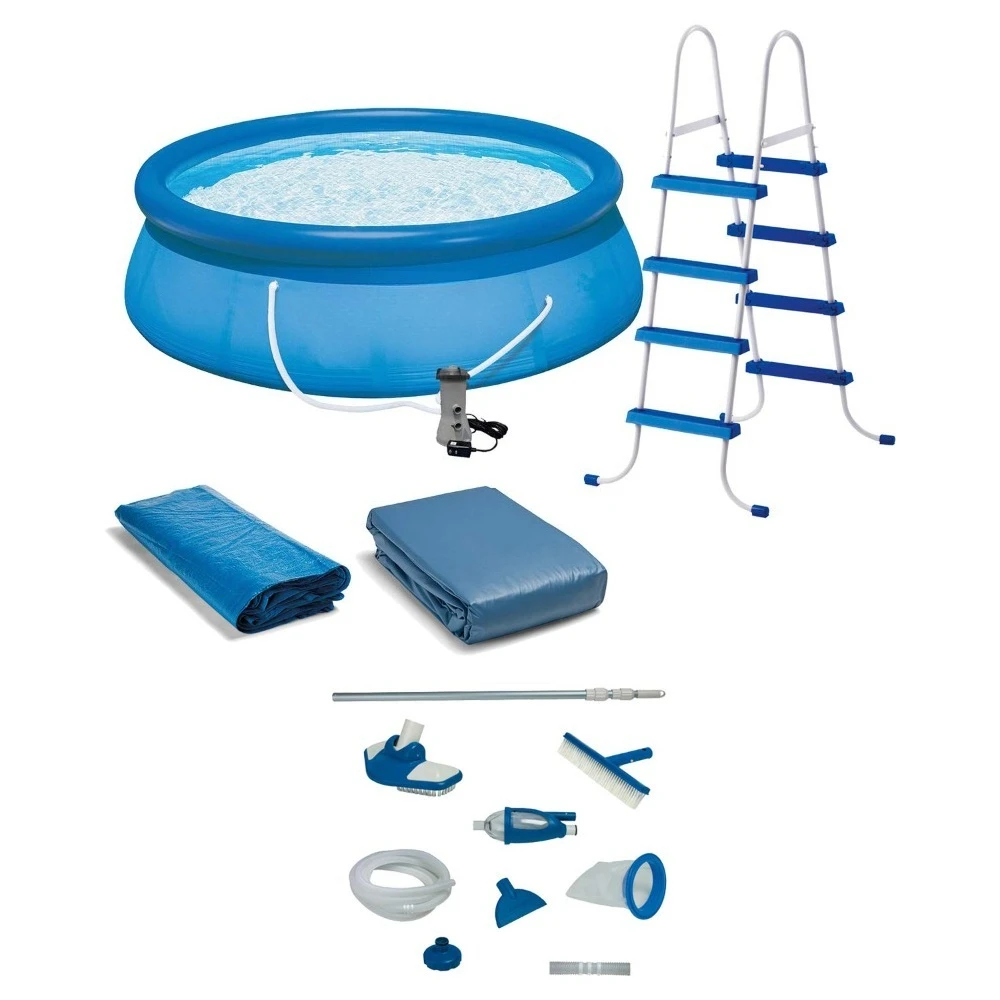 

Надувной круглый бассейн для улицы 15'x48 футов с лестницей, фильтрующим насосом и комплектом для ухода класса люкс, на заказ