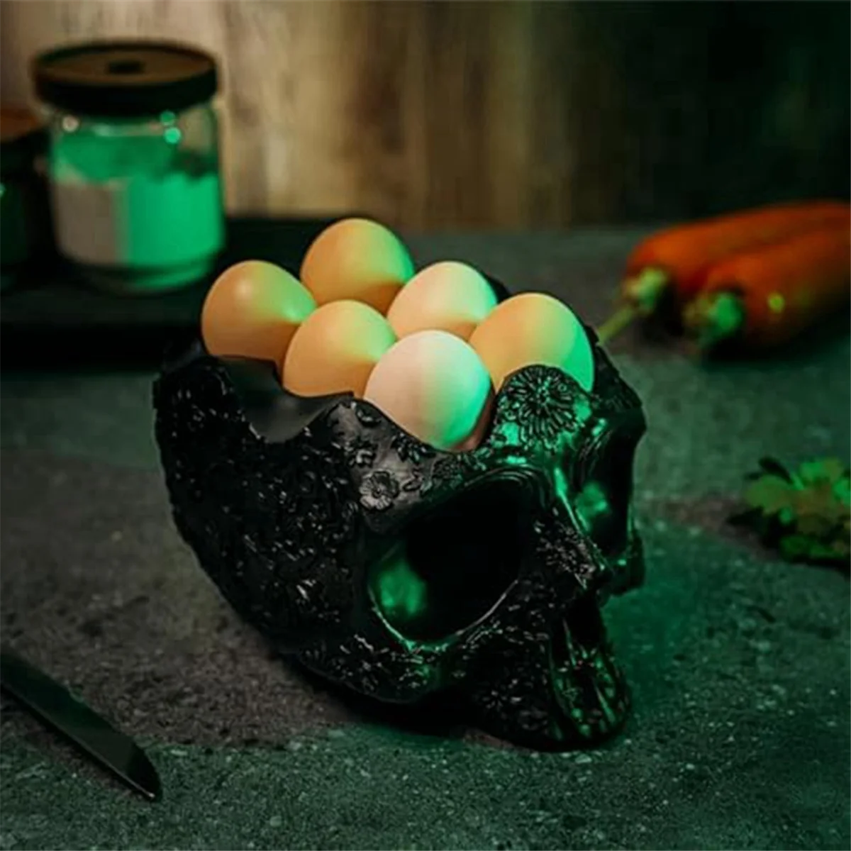 Skull Egg Holder Chicken Egg Holder Countertop Resin Craft 6 Egg Holder Countertop Egg Holder Home Table