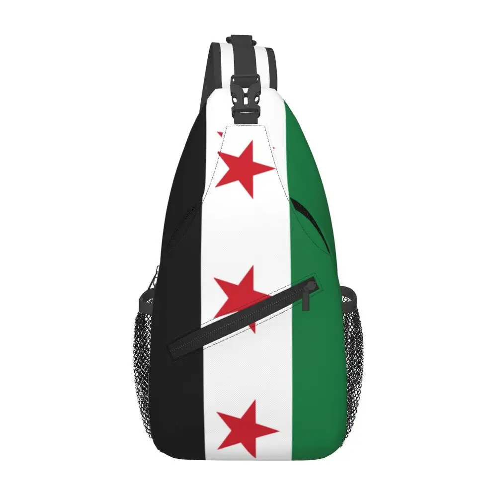 Syria Flag The Syrian Arab Republic Bags Chest Crossbody Shoulder Backpack Travel Hiking Daypacks Cool School Bags