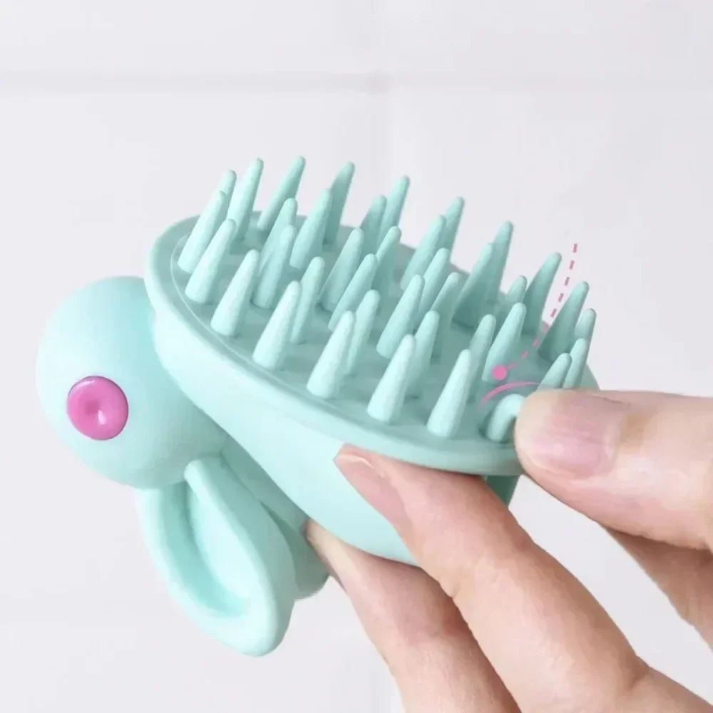 Massage Brush Finely Crafted Silicone Brush Head No Harm To The Scalp Massager Easy To Clean and Has No Sharp Edges or Corners