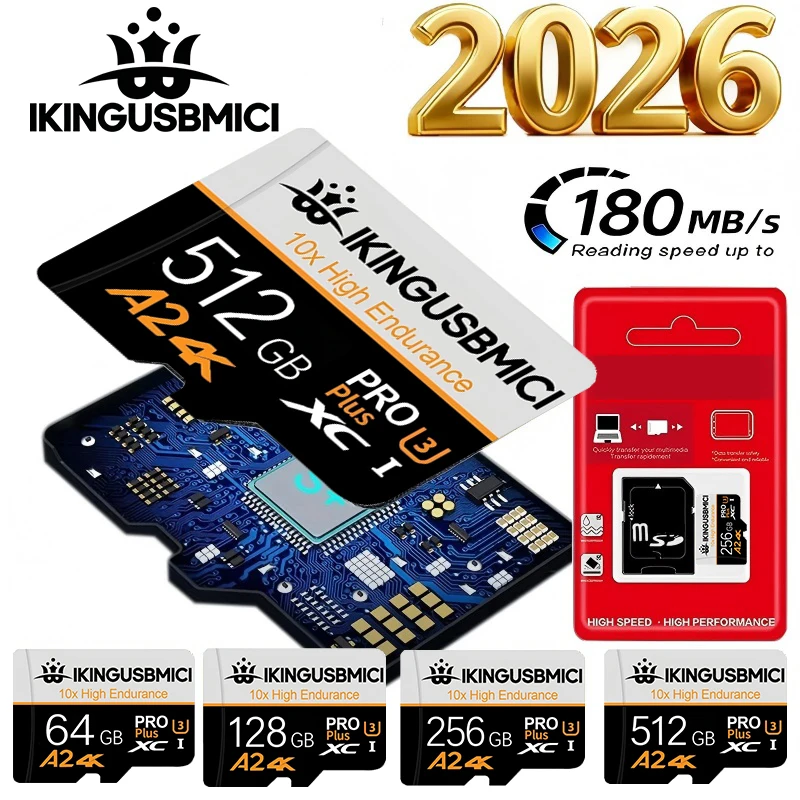 

Durable Micro TF SD Card SD Cards Memory Card TF Cards 64GB 128GB 256GB 512GB UHS-I U3 for Surveillance Driving Recorder