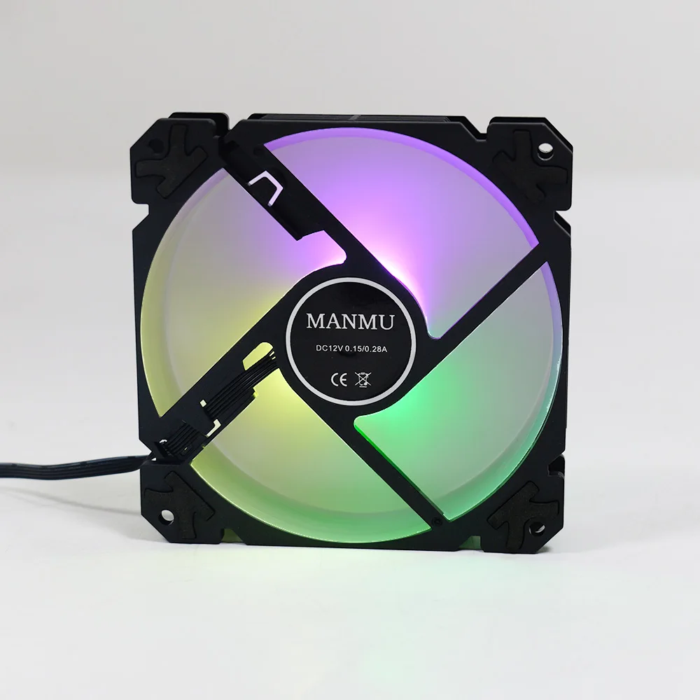 MANMU Rgb Kipas Gaming 12V pc 120mm Kipas Rgb Pendingin Pengendali Kipas Komputer Untuk Gaming