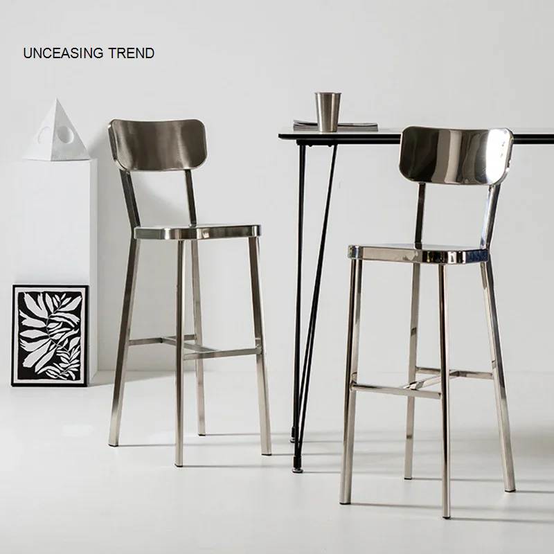 

Nordic Modern Bar Chair Design Counter Metal Barstool Bar Stool High Kitchen Taburete Alto Restaurant Furniture Free Shipping