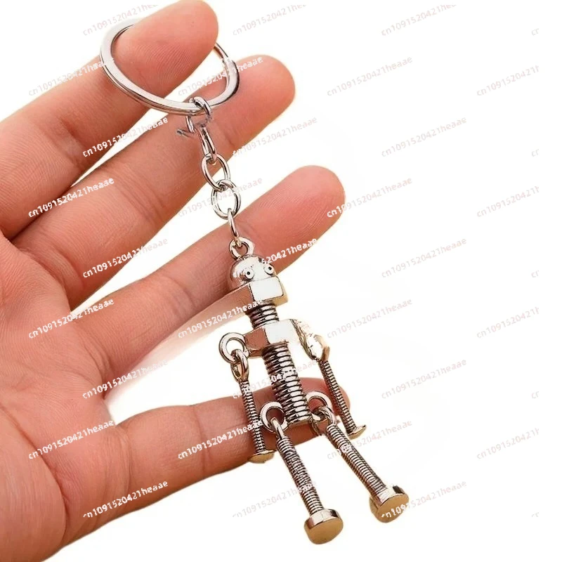 

Suitable for colgante retro de moda ins para bolso escolar Llavero robot de tornillo hecho a mano