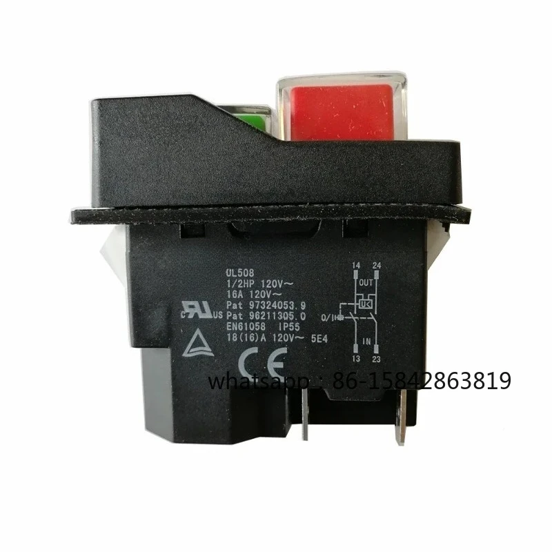 KEDU KJD17/120V Waterproof Push Button Electromagnetic Switch 4 Pin 5 pin 16A Magnetic Power Tool Safety Switches for Machine