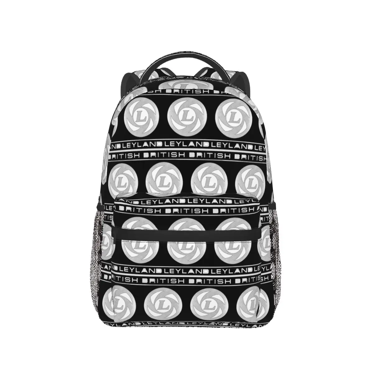 The British Leyland Emblem In A Pencil Sketch Format - Black & White Backpack Daypack BookBag School Bag Shoulder Bags Men Women