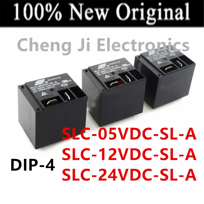 10PCS/Lot   SLC-05VDC-SL-A 、SLC-12VDC-SL-A 、SLC-24VDC-SL-A   DIP-4  New original Relay A set of normally open