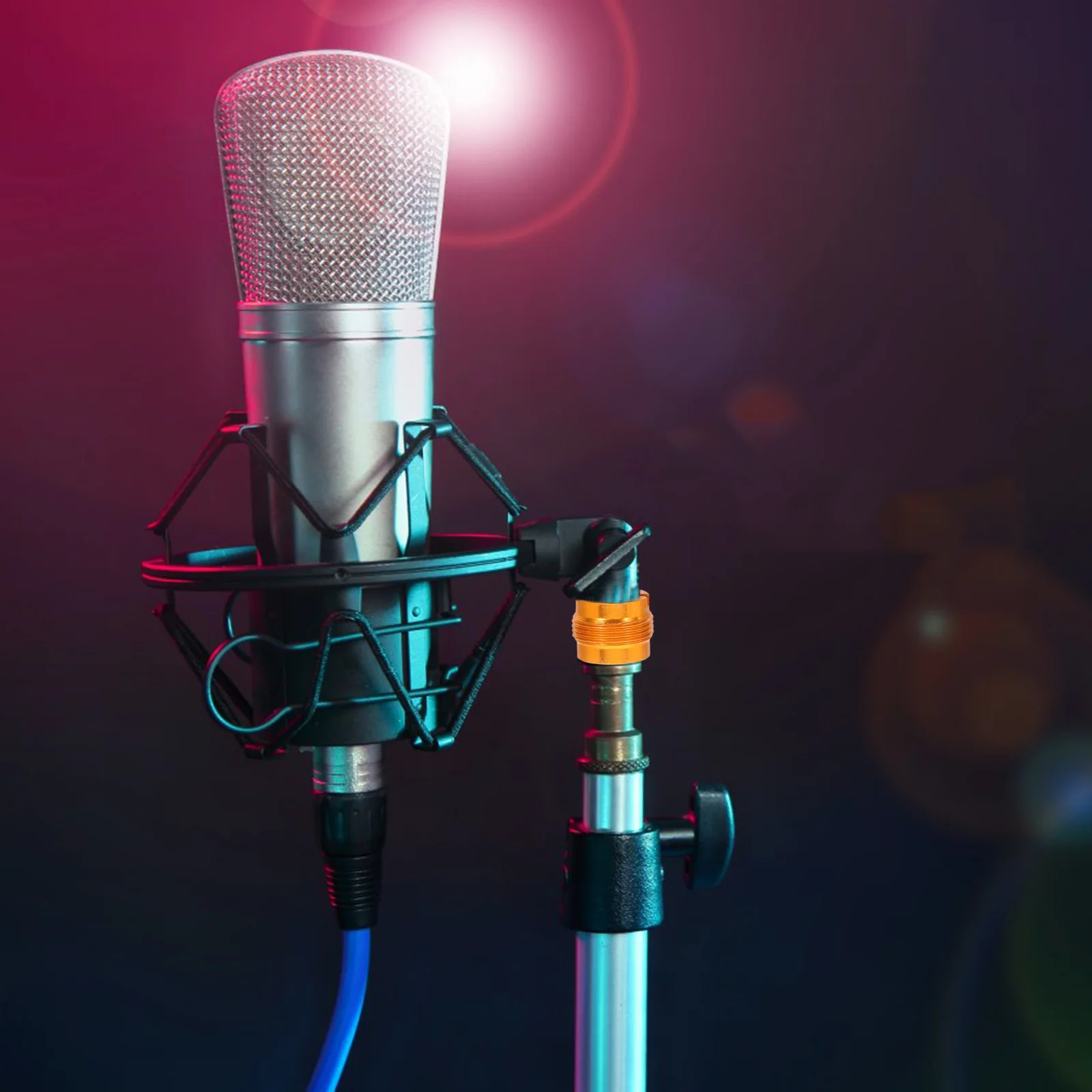 

6 Pack 5/8 Inch to 3/8 Inch Mic Stand Thread Adapter Screw Microphone Mount Converter Nut Clip Connector for Tripod Stand