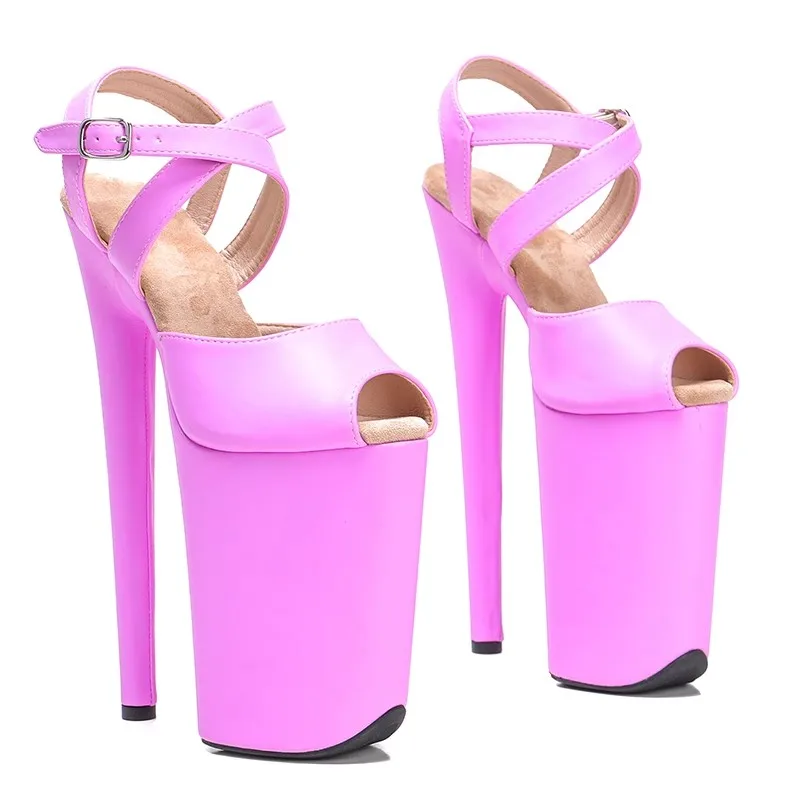 LAIJIANJINXIA PU Uppre New Color High Heel Sandals 23cm /9inch Sexy Model Show Shoes And Pole Dancing Shoes 004