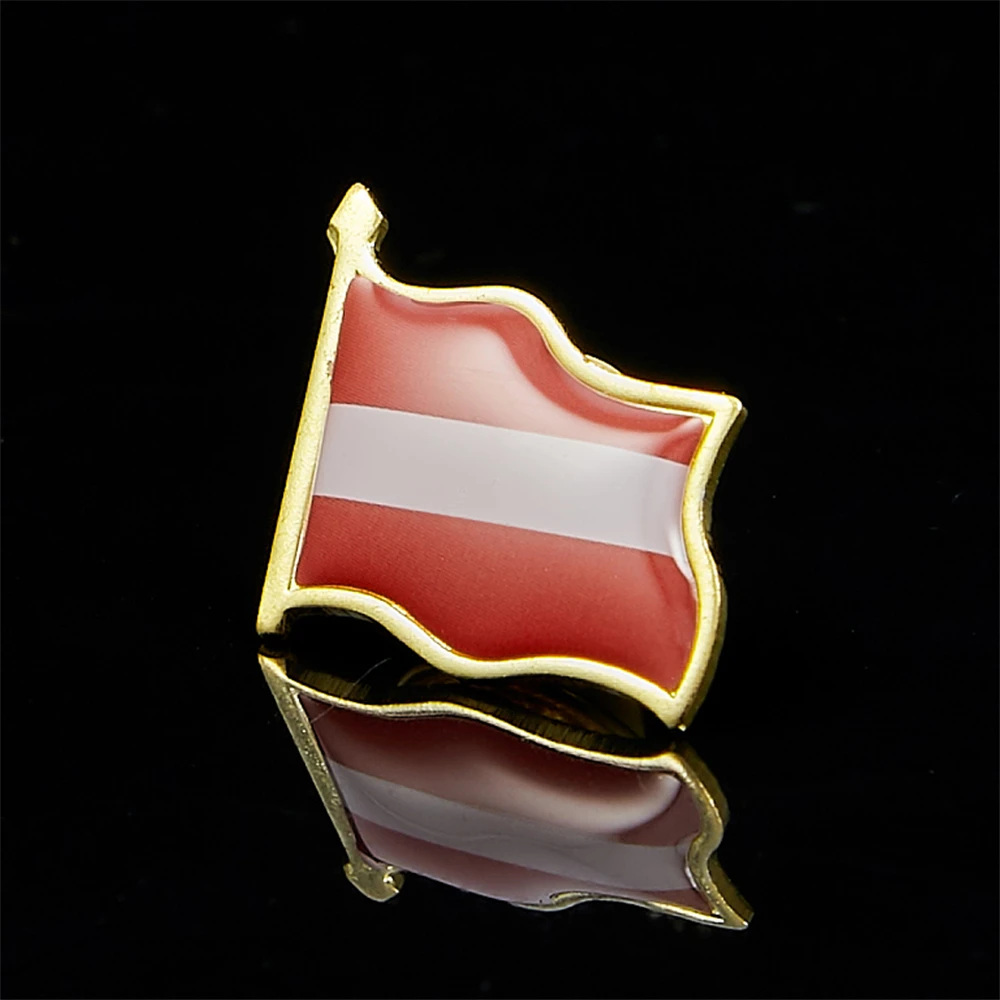 Áustria acenando bandeira epóxi nacional, banhado a ouro lapela pin cortesia, broche crachá