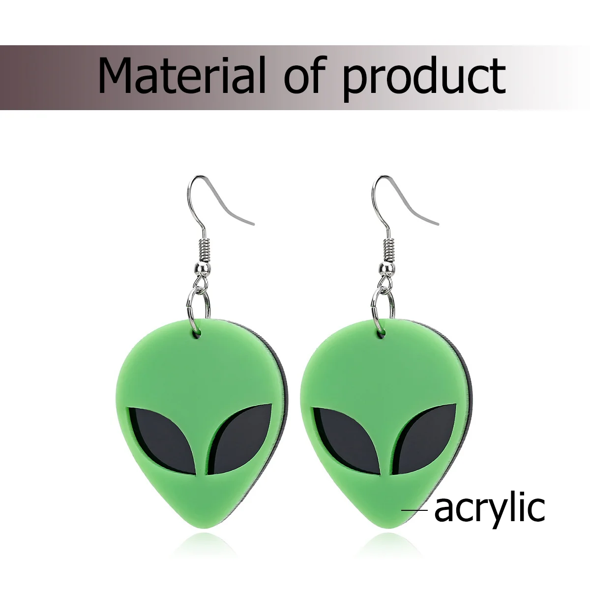 Alien Earrings Dangle Decoration Personality Funny Earbob Women Jewelry Lightweight Rust Resistant Safe Sensitive Ears Stylish