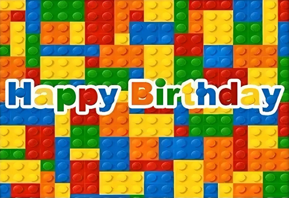 1pc Building Blocks compleanno Banner compleanno sfondo Building Blocks tema festa di compleanno decorazione forniture festa foto Bac