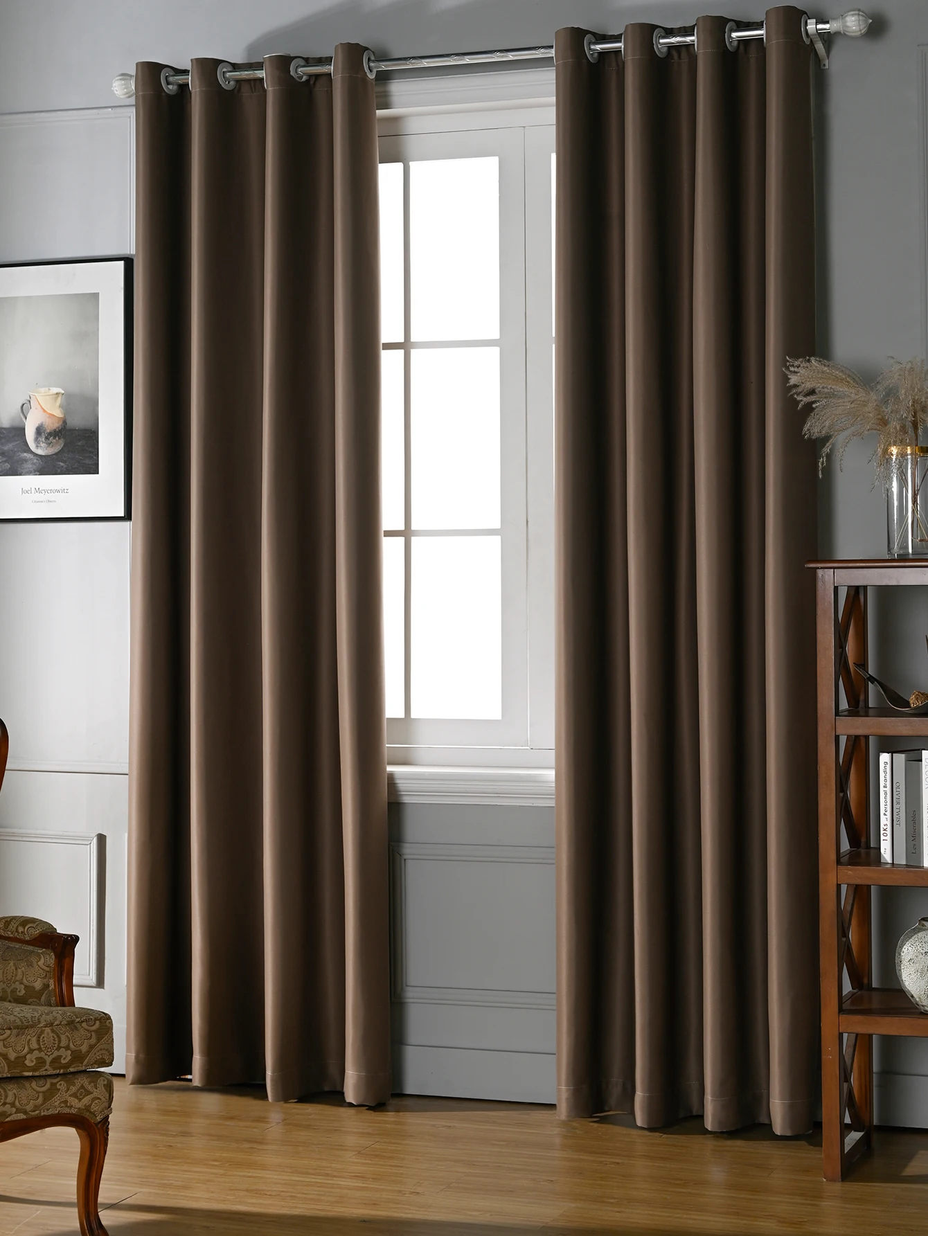 80% Blackout Curtins For Livingroom Bedroom Curtain Full Light Blocking Drapes With Black Backing Thermal Insulated High Shading