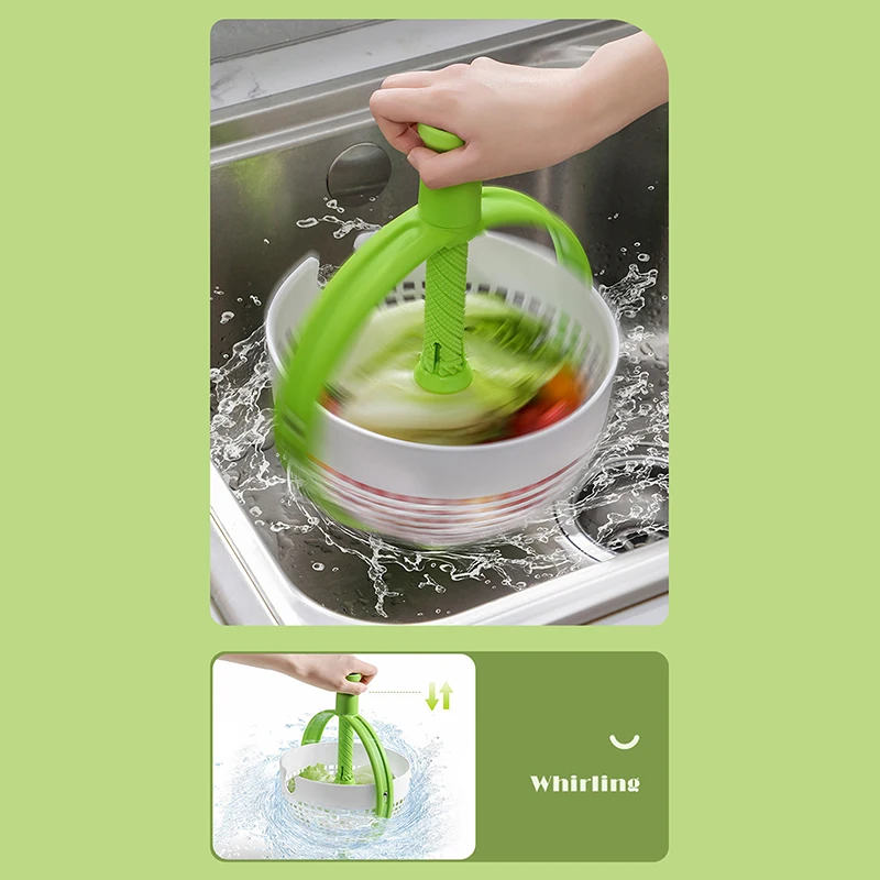 Fruit And Vegetable Dehydrator Household Hand Press Vegetable And Fruit Salad Rotating Cleaning And Dehydration Device