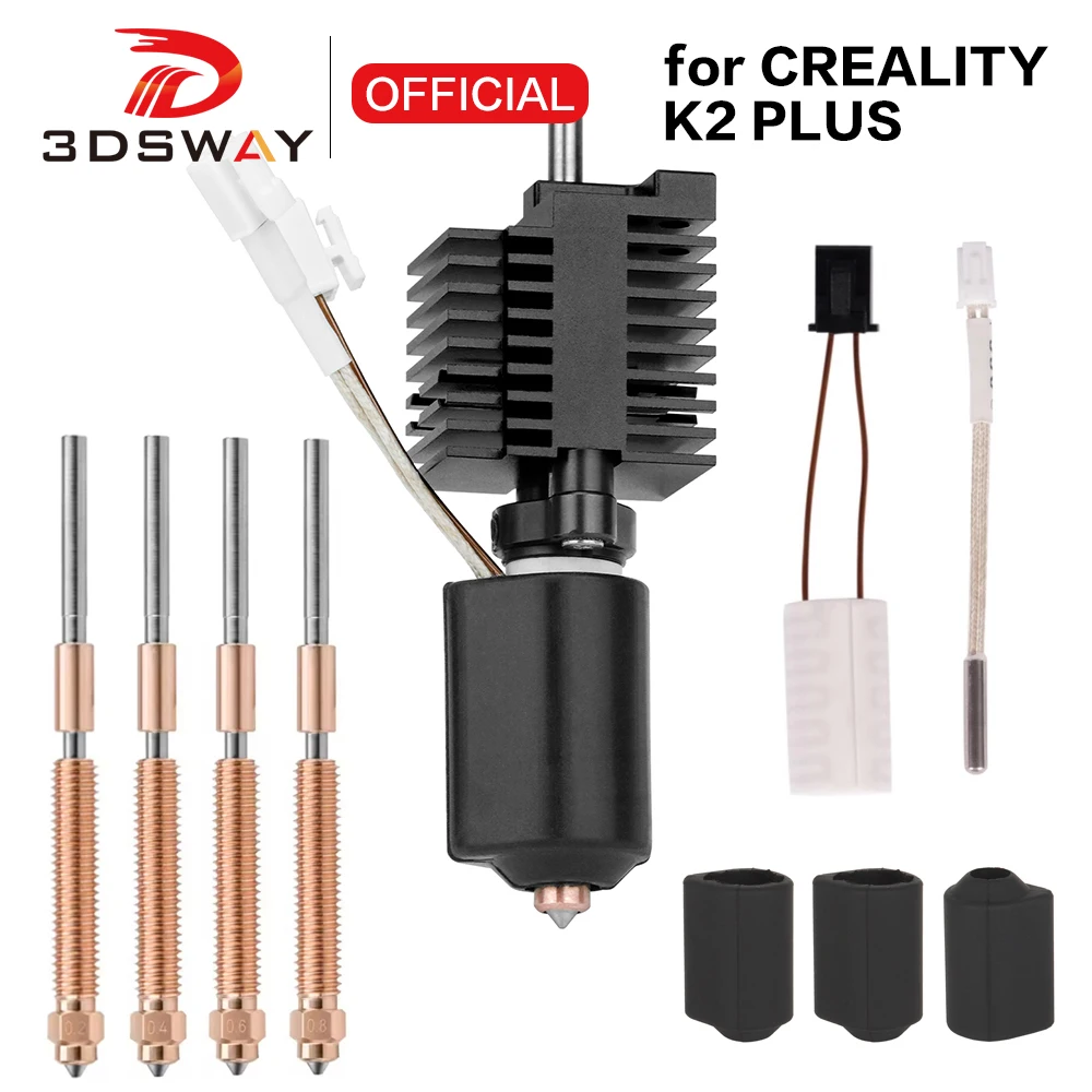 

3D Printer Accessories For Creality K2 Plus Ceramic Heating Block Kit High Temperature Resistance 0.4mm Quick-swap Nozzle