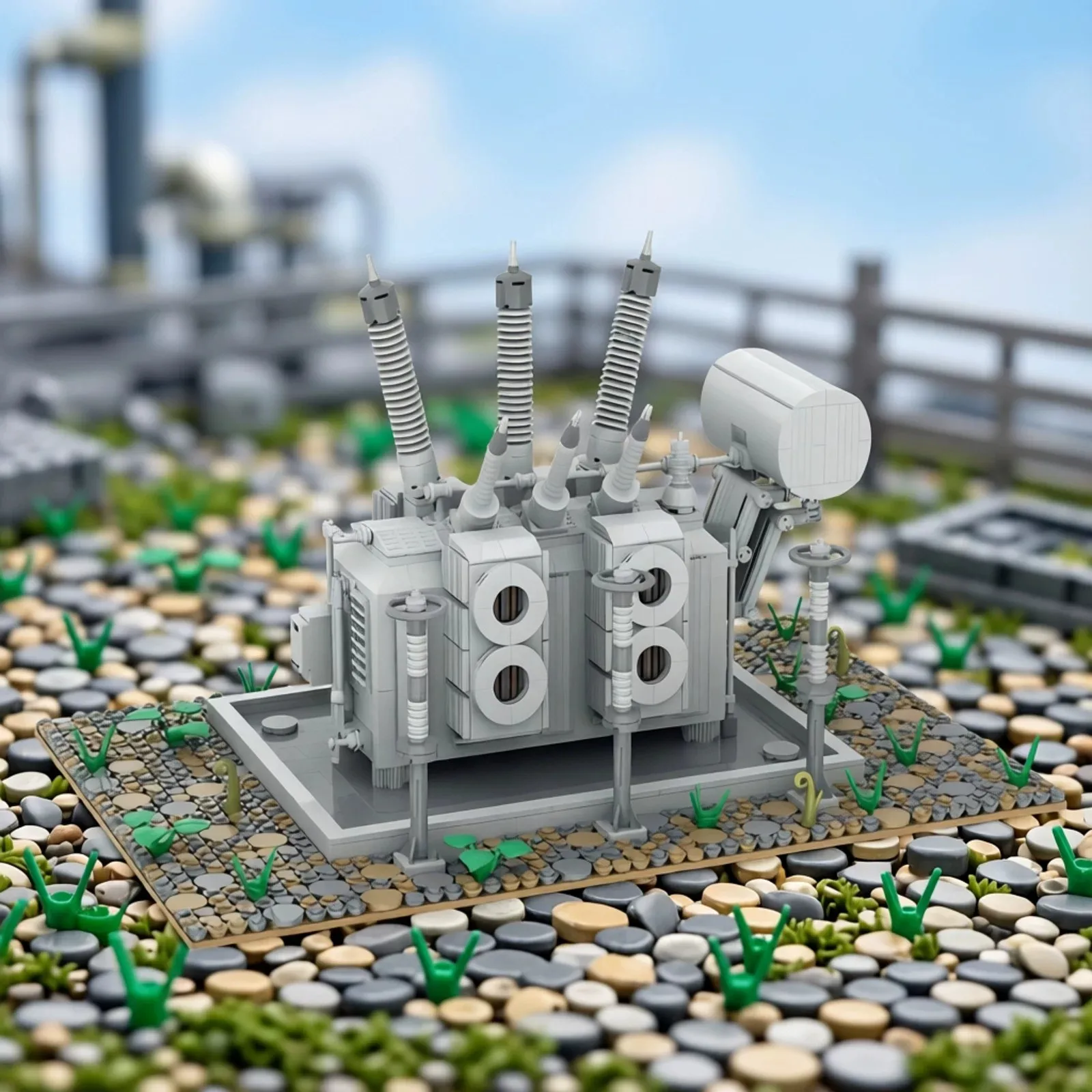 MOC Creative Mechanical Tools High Voltage Transformer Building Block Model DIY Adult Puzzle Assembly Toy Birthday Gift Ornament