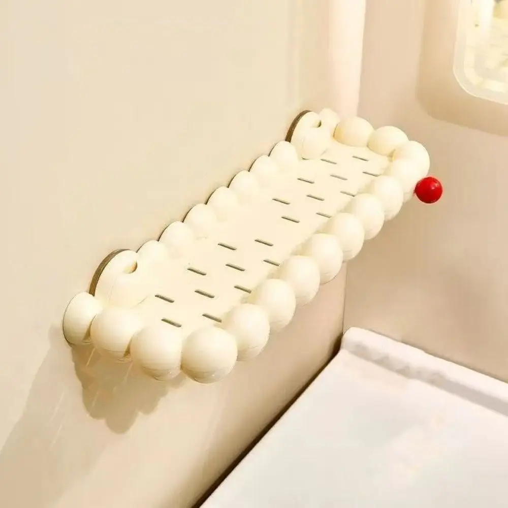 Picture 3: Plastic Cloud Suction Cup Storage Rack Wall Mounted Large Capacity Cosmetics Storage Rack Removable Punch Free
