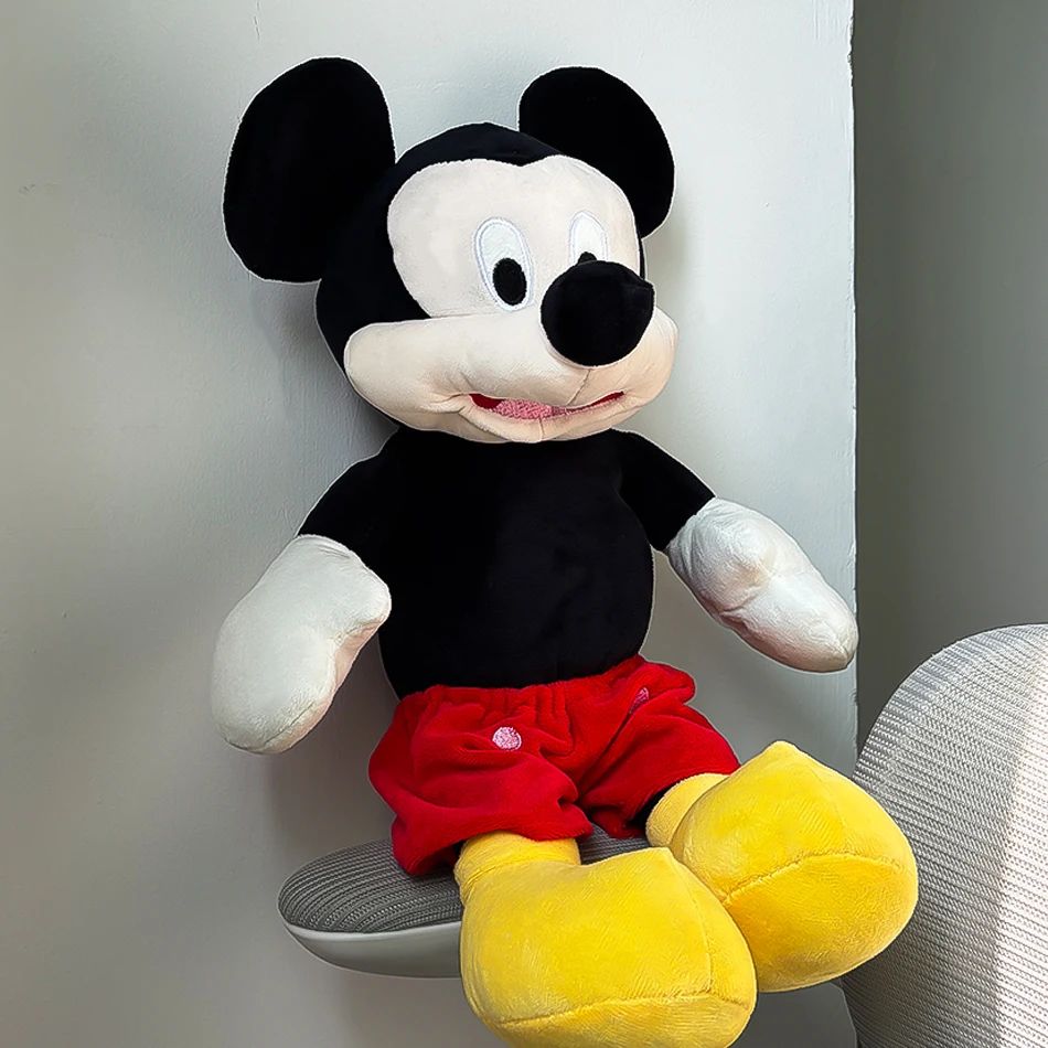 ديزني ميكي ميني أفخم دمية التنفس الطفل Peluche تهدئة لعبة أنيمي الطفل الموسيقى الخفيفة غرفة نوم الديكور النوم لعب هدايا الاطفال