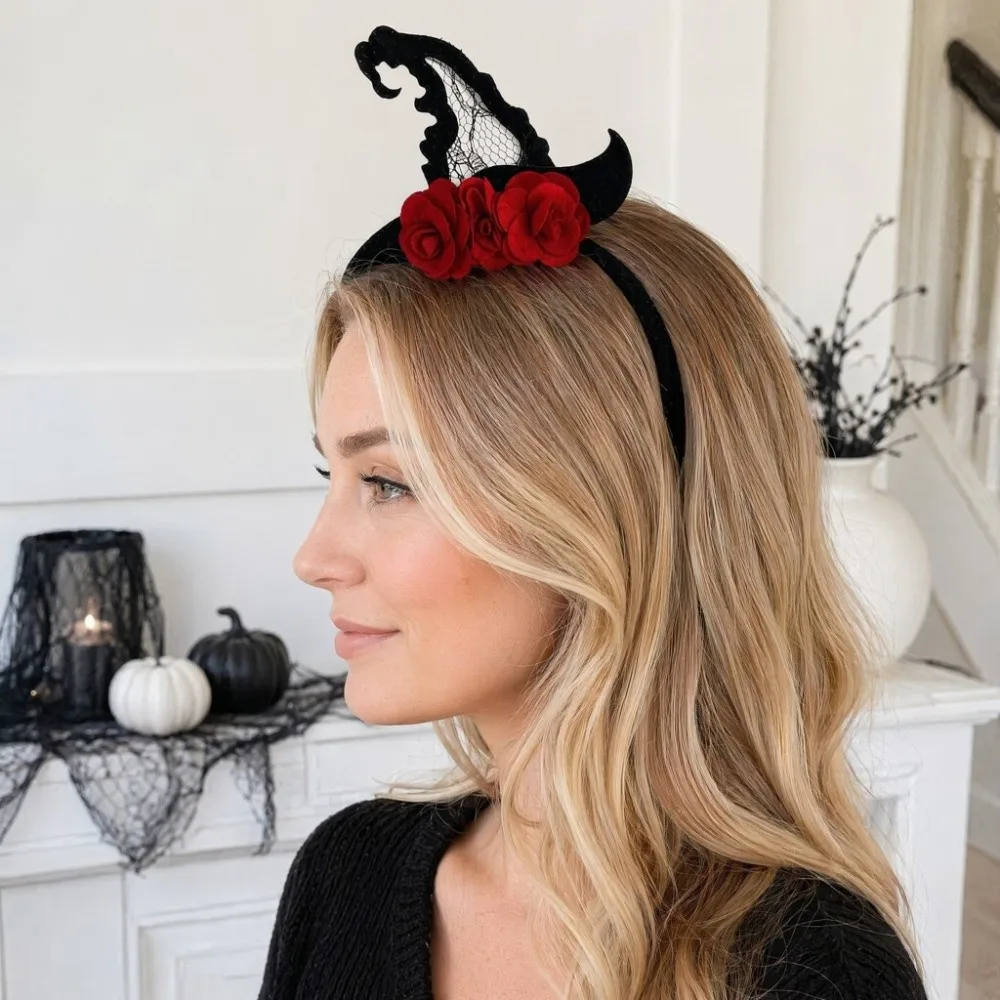 Pumpkin Halloween Flower Headband Witch Ghost Halloween Party Hair Hoop Spider Bowknot Ghost Festival Headpiece Cosplay Events