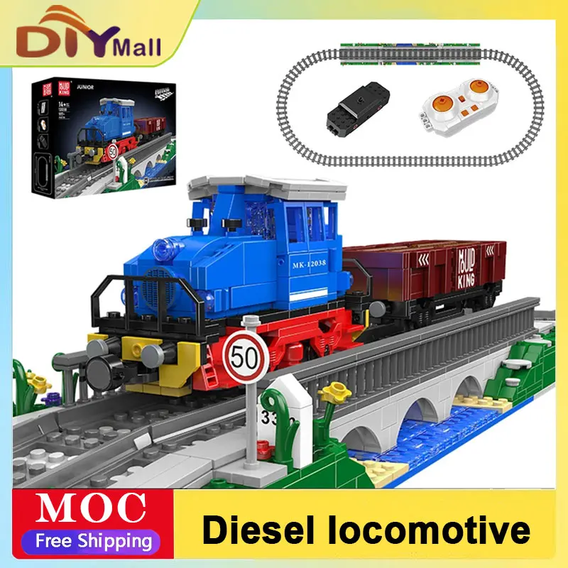 

Mold King 12038, набор поездов с дистанционным управлением, ESU KG230, комплект строительных блоков для локомотива, сборные кирпичи, Рождественский подарок для детей