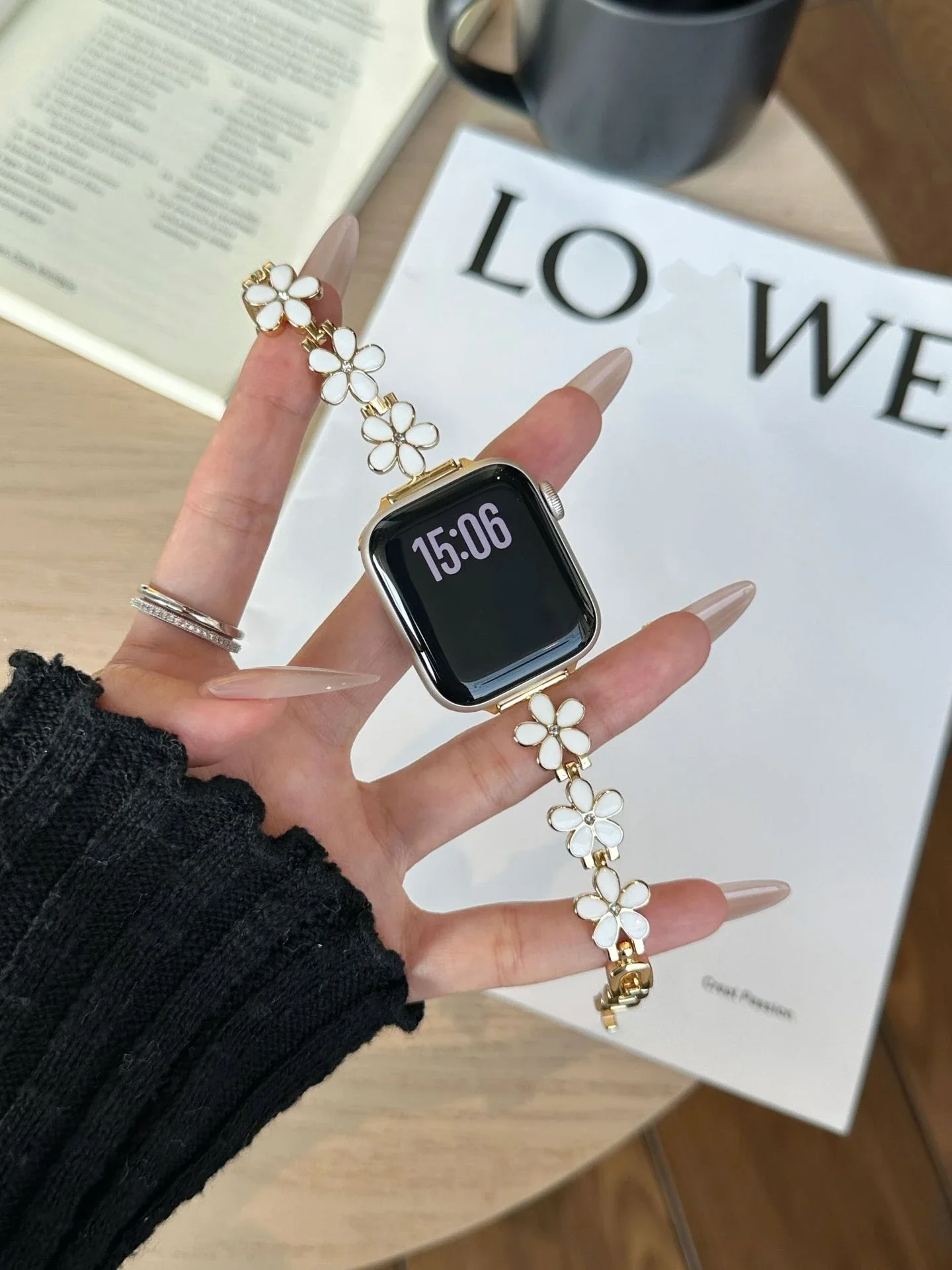 وصلة سوار معدني ملون ممتاز لسلسلة ساعات أبل 8/7/6/10/9 40 مللي متر 41 مللي متر 38 مللي متر 42 مللي متر 44 مللي متر 45 مللي متر 46 مللي متر حزام