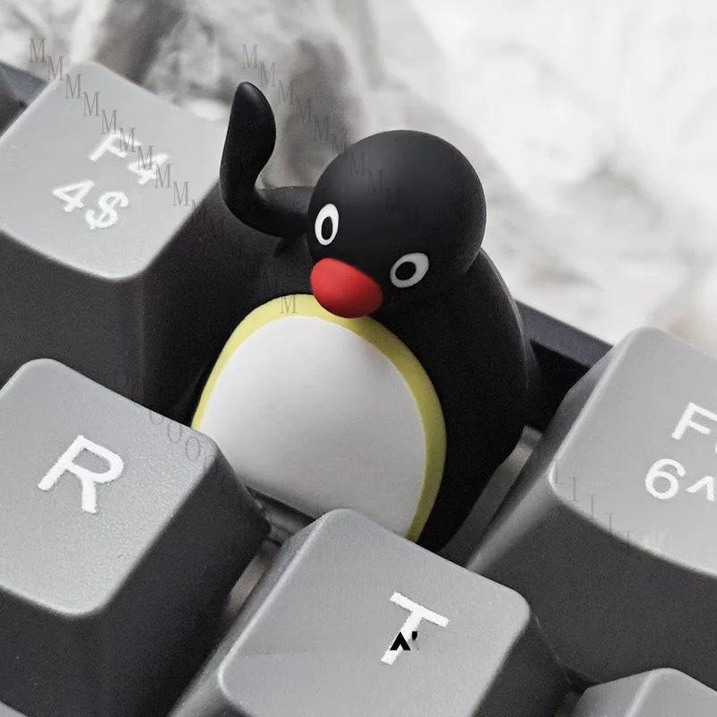 

AQ Penguin Keycap Single Cute Resin Creative for Mechanical Keyboard Cap Custom Replacement ESC
