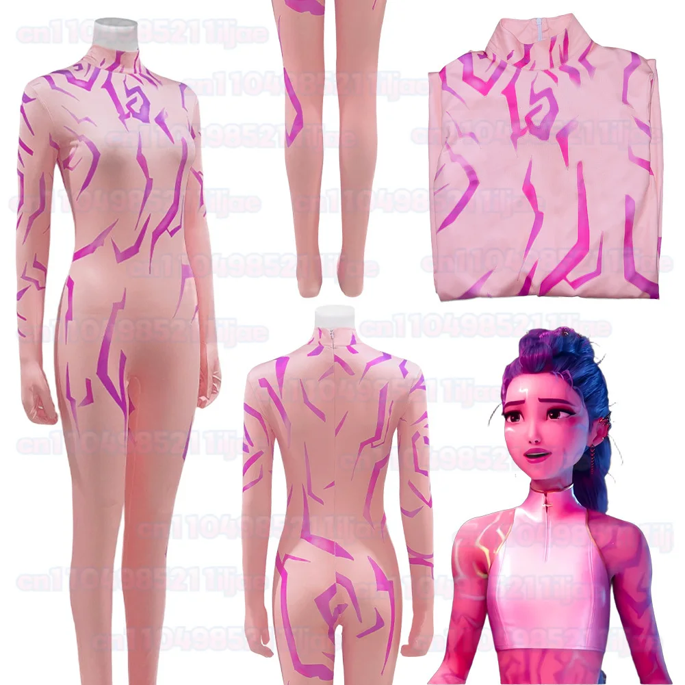 

mira Fantasia Demon Hunter of KPop Rumi Cosplay Tattoo Printed Clothing 2025 Movie rumi Costume Women Halloween Carnival Clothes