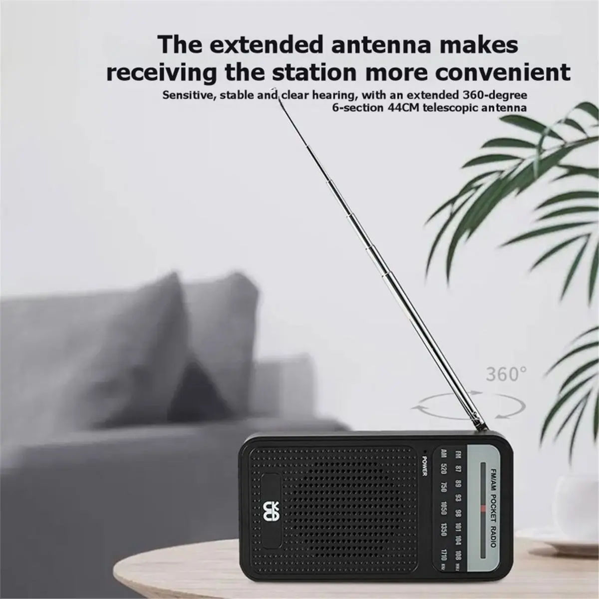 (A99Z] W-905 FM/AM Radio Dual-Band Pointer Type Radio 3.5mm Interface Portable Emergency Radio for Elderly and Children