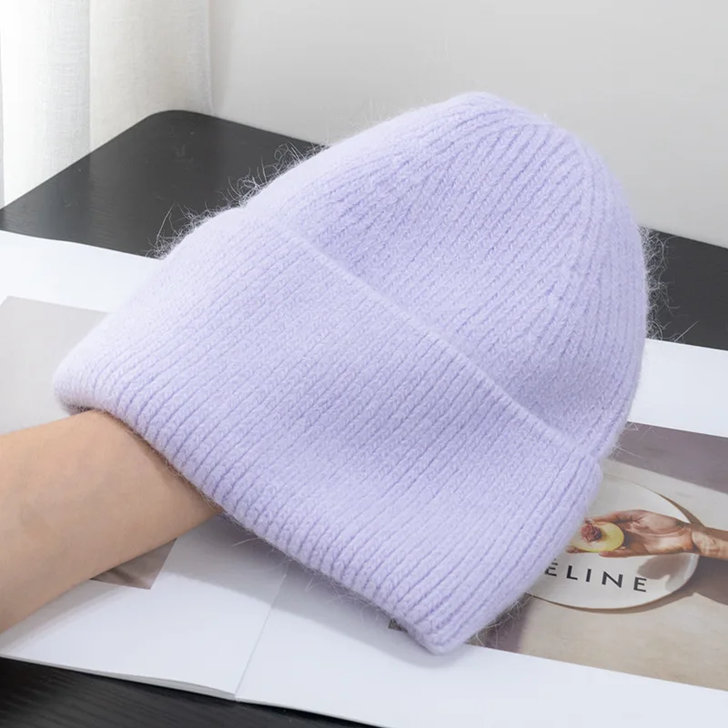 Nuovo inverno versione coreana colore della caramella pelliccia di coniglio moda semplice cappello Baotou cappello da donna in peluche lavorato a