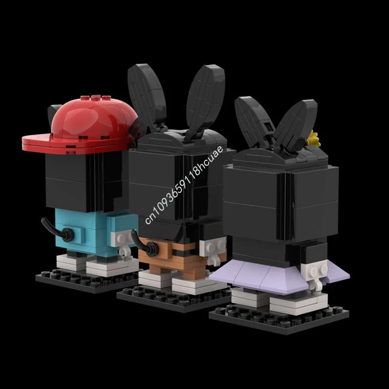 333 elementy MOC Animaniacs Yakko Wakko Dot Brickheadz Model Klocki Konstrukcyjne Modułowe Zabawki dla Dzieci Klocki Prezent na Boże Narodzenie
