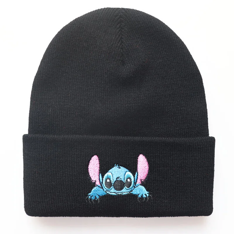 2026 New autumn and winter trend cartoon wool hat Shi Dizai embroidery student knitted hat warm pullover hat шапка с ушками