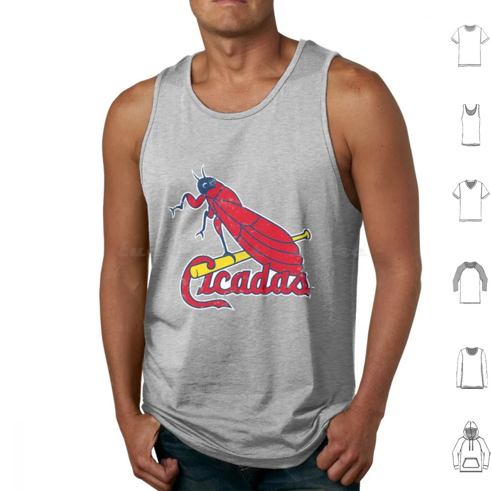 Cicadas Cardinals Tank Tops Print Cotton